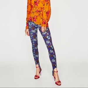 Zara studio high waist printed equestrian legging